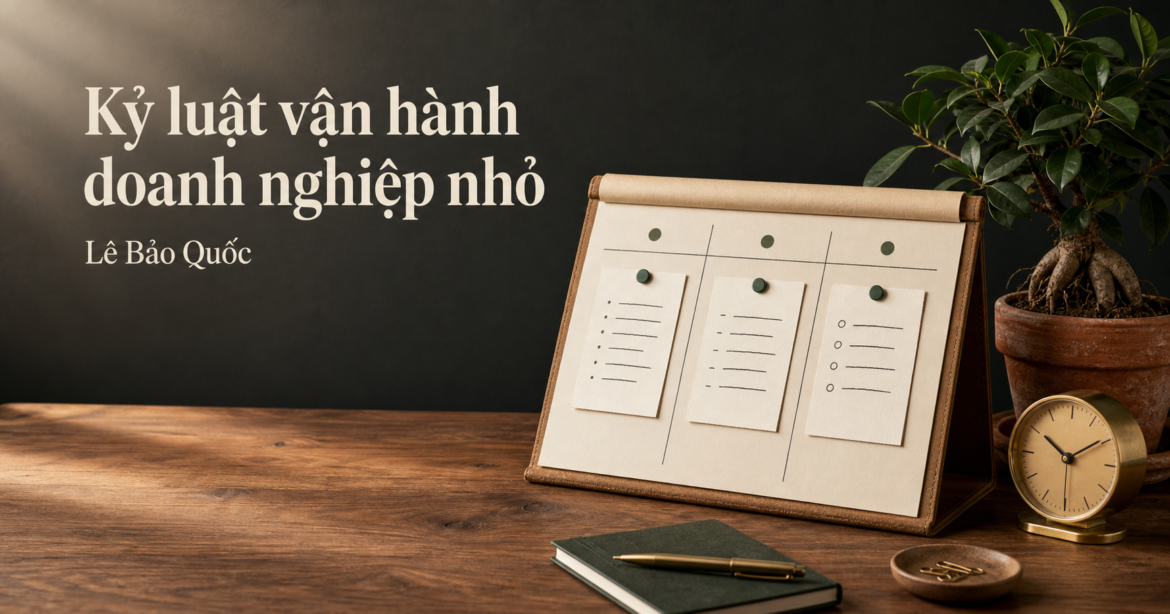 Kỷ luật vận hành doanh nghiệp nhỏ với bảng công việc rõ ràng và nhịp kiểm tra ổn định